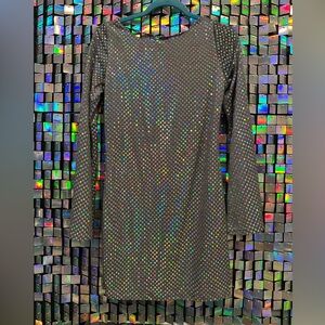 Holographic Black Dress